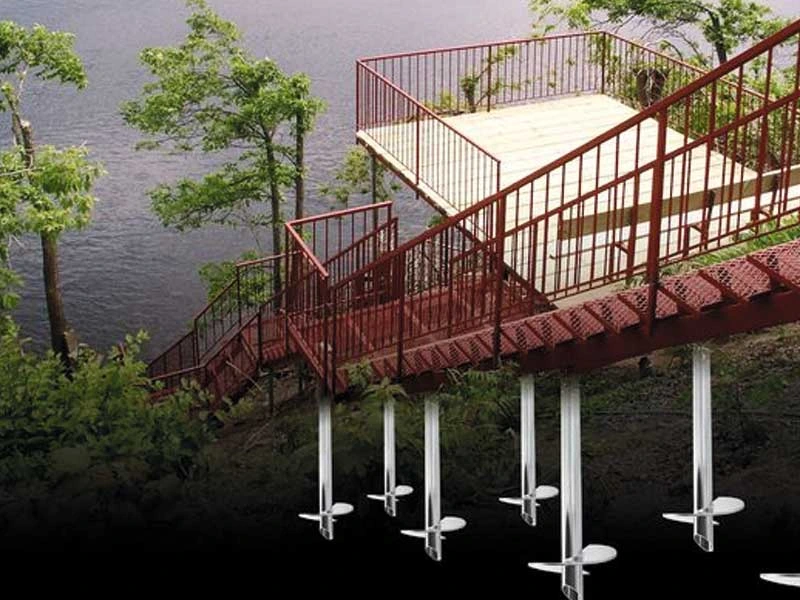 Helical Deck Pier Installation in De Pere, WI